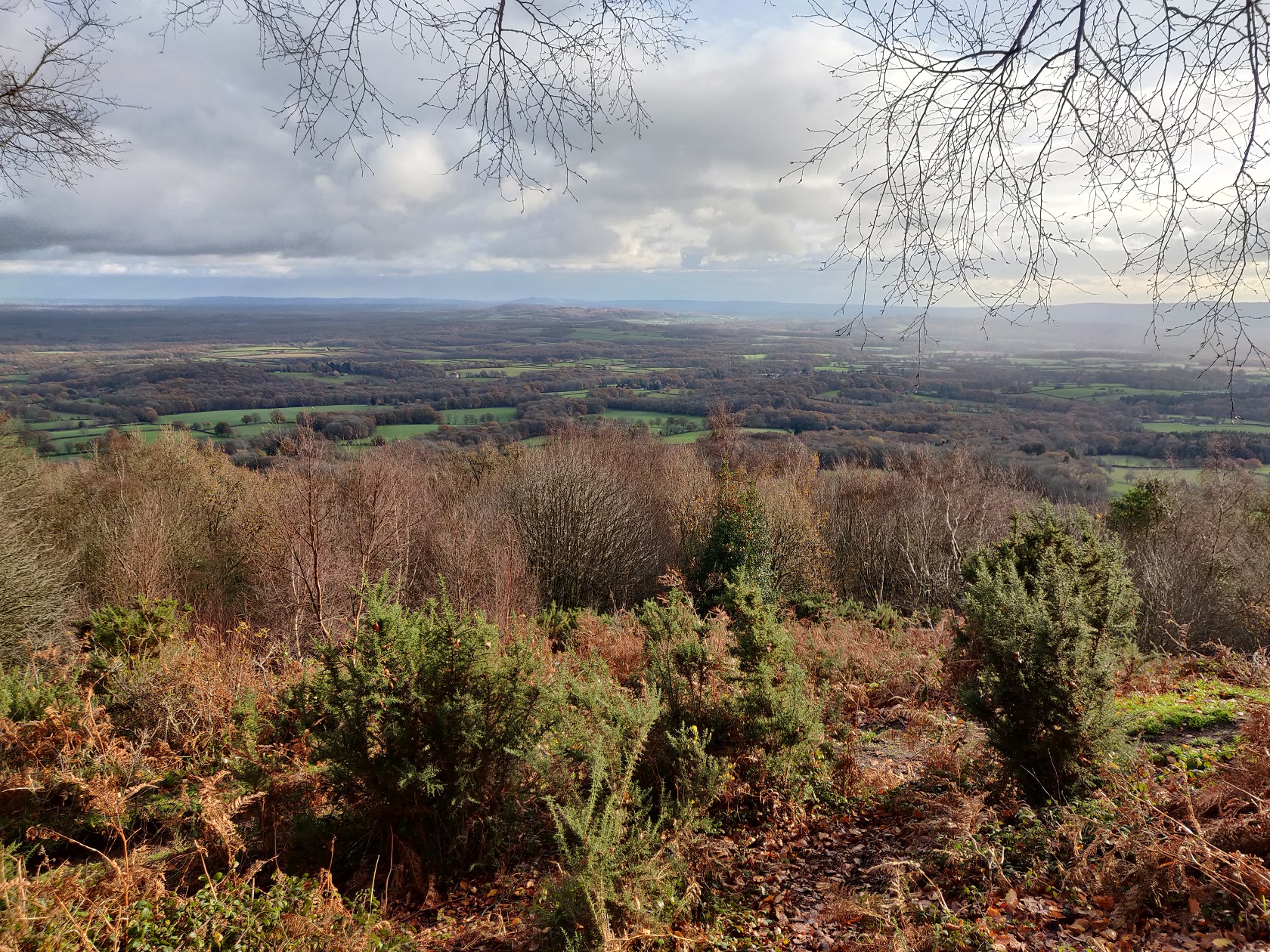 wild camp hike - view from black down