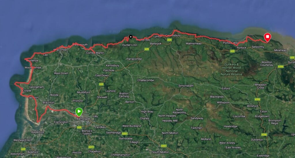 North Coast 110km map route, but with the last 6km missing. 