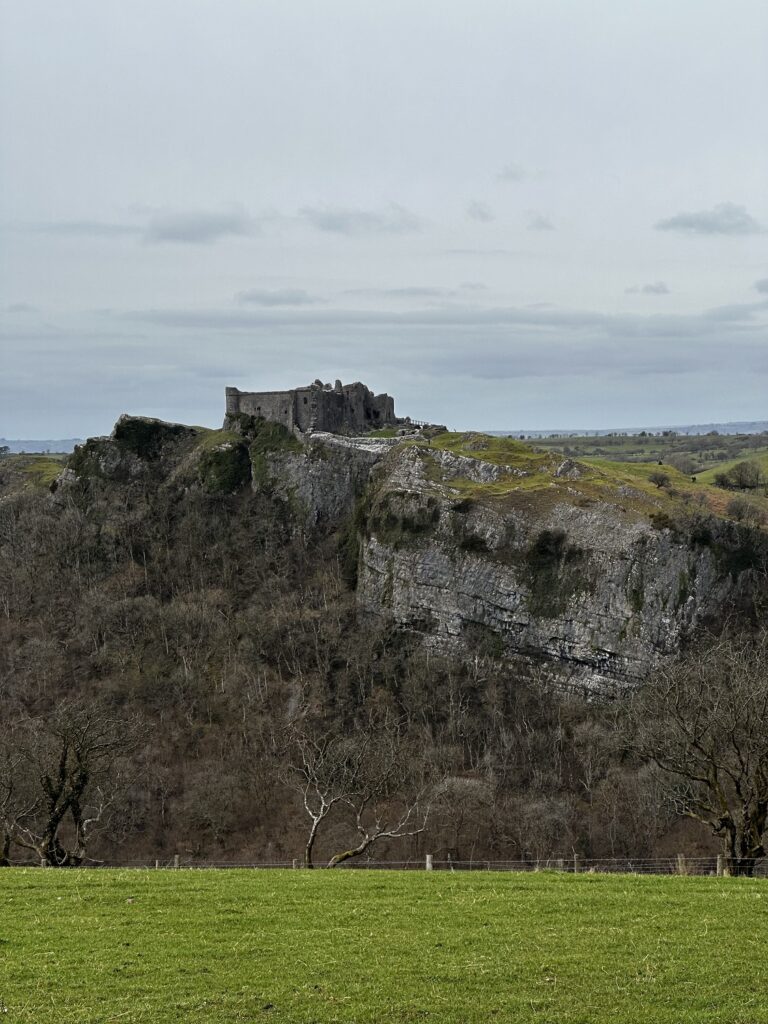 Castell Carreg Cennen on the route of the Wild Horse 200 South Wales.