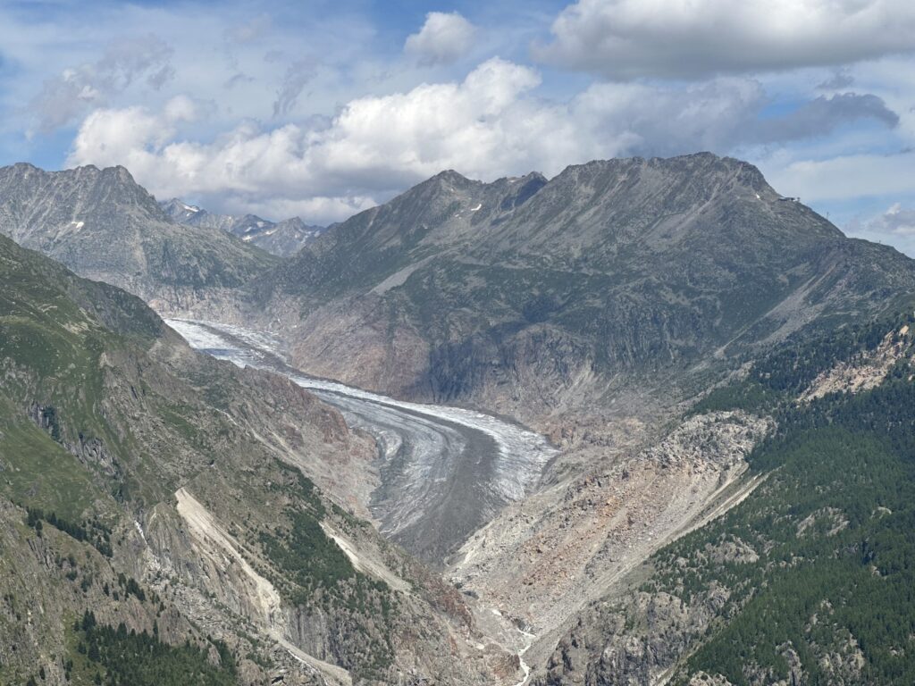 Aletsch glacier on the Swiss Alps 100 race.